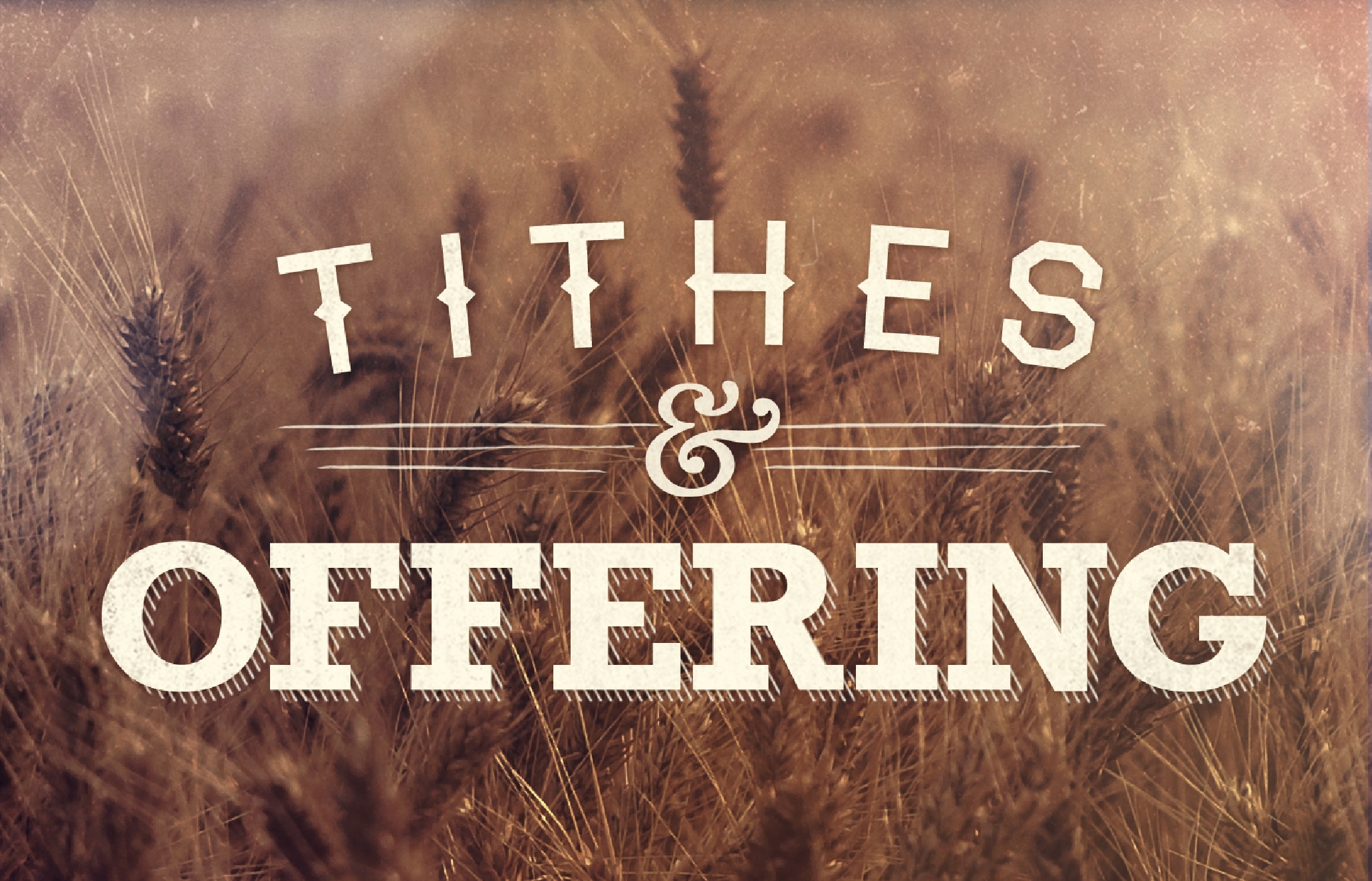 tithes and offering banner